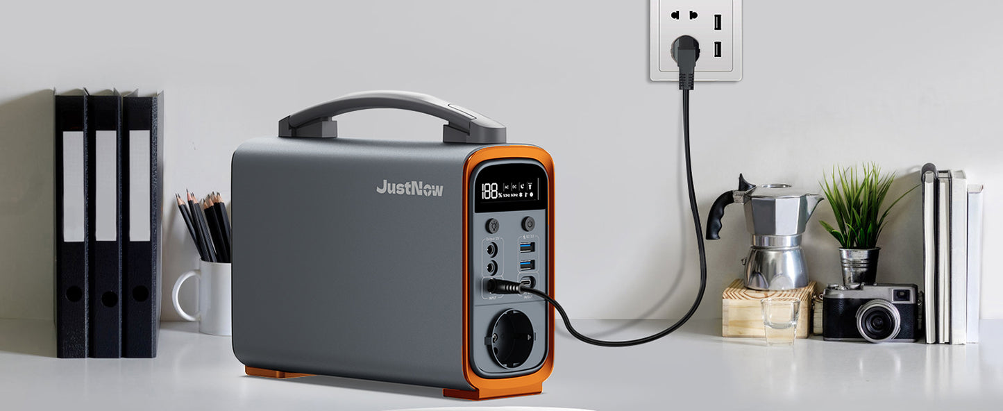 JustNow® Powerstation JNG200 240wh + Solarmodul SP60 60Watt