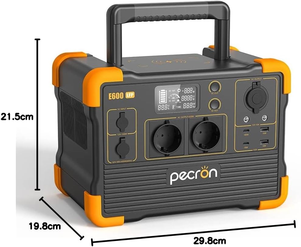 Pecron E600LFP Powerstation 614Wh 1200W