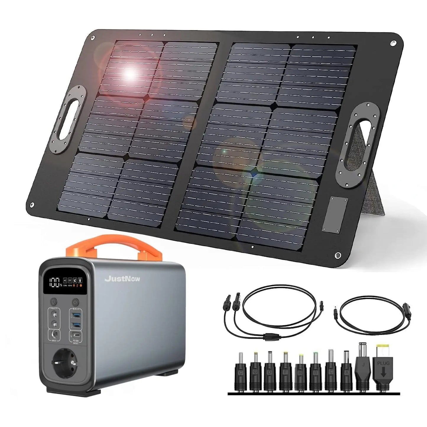 JustNow Powerstation JNG200 320wh + Solarmodul SP60 60Watt