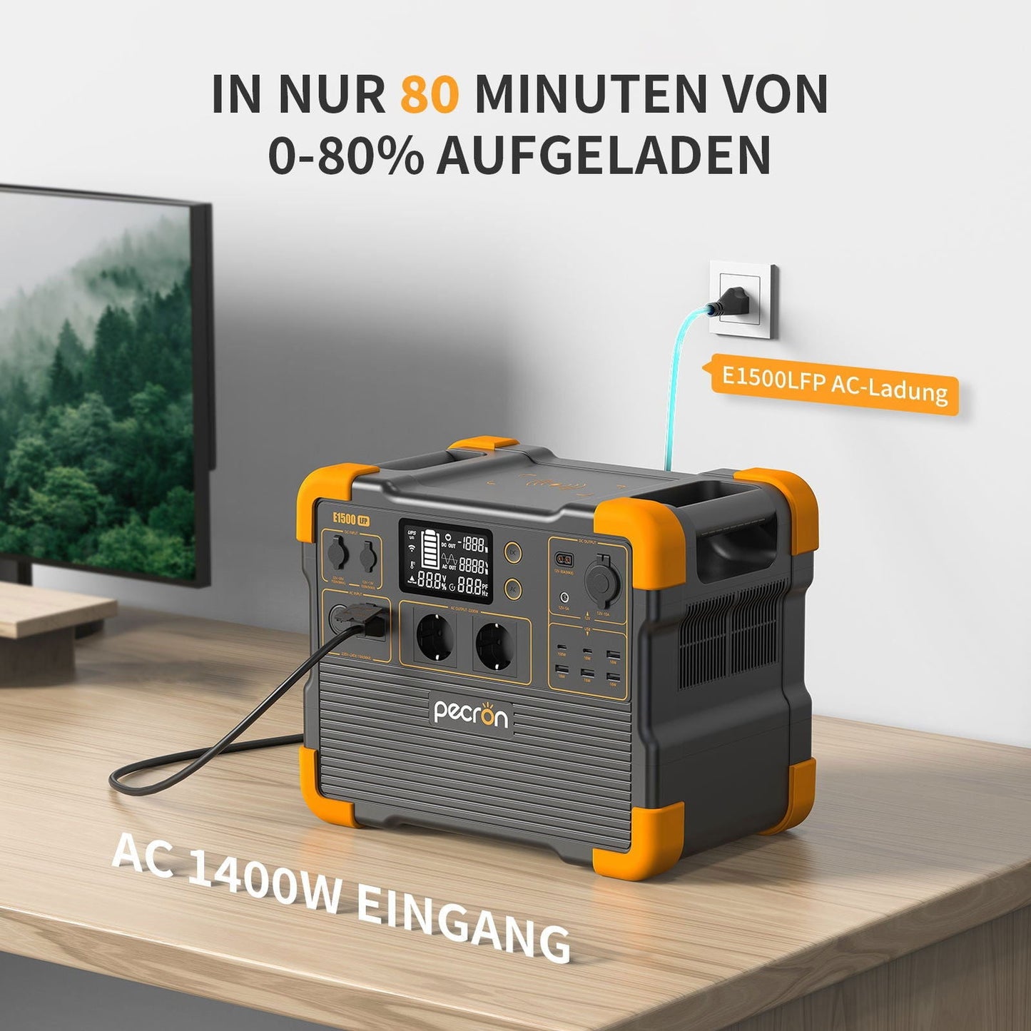 PECRON E1500LFP Powerstation 2200W 1536Wh (Expandable)