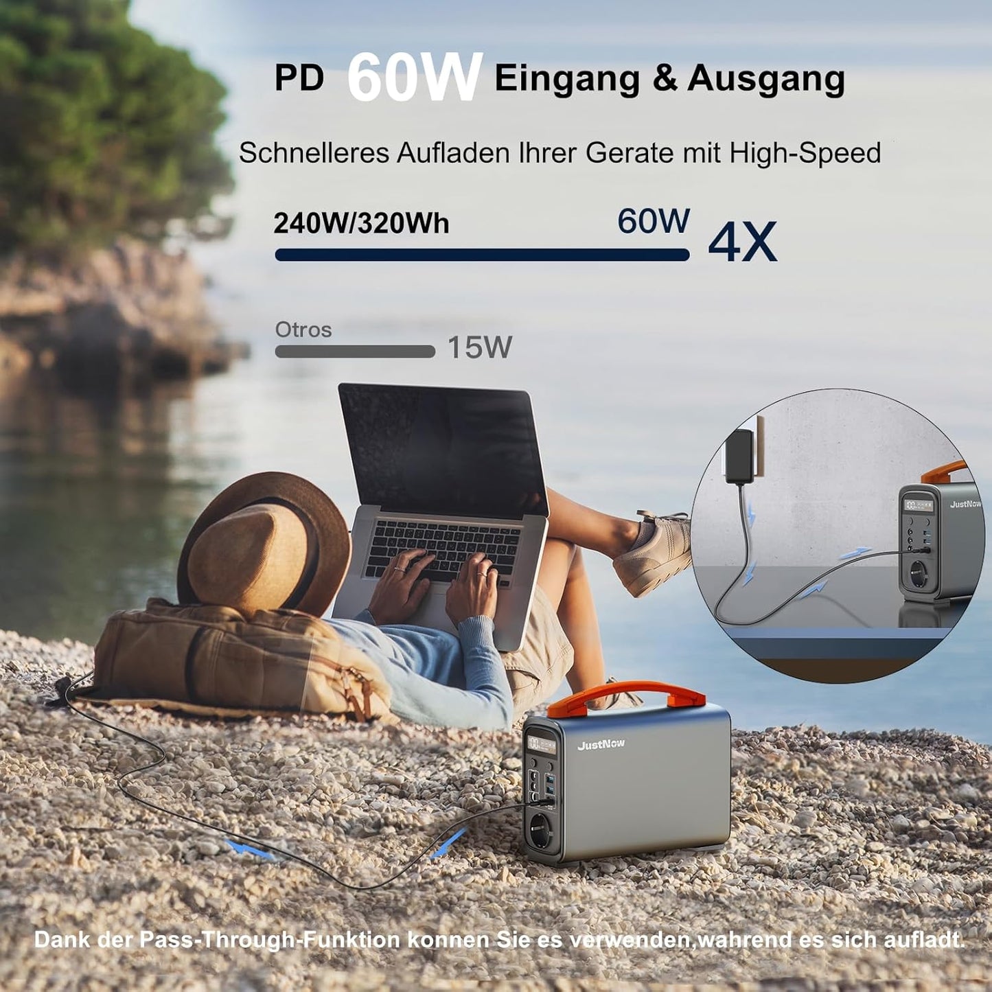 JustNow® Powerstation JNG200 320wh