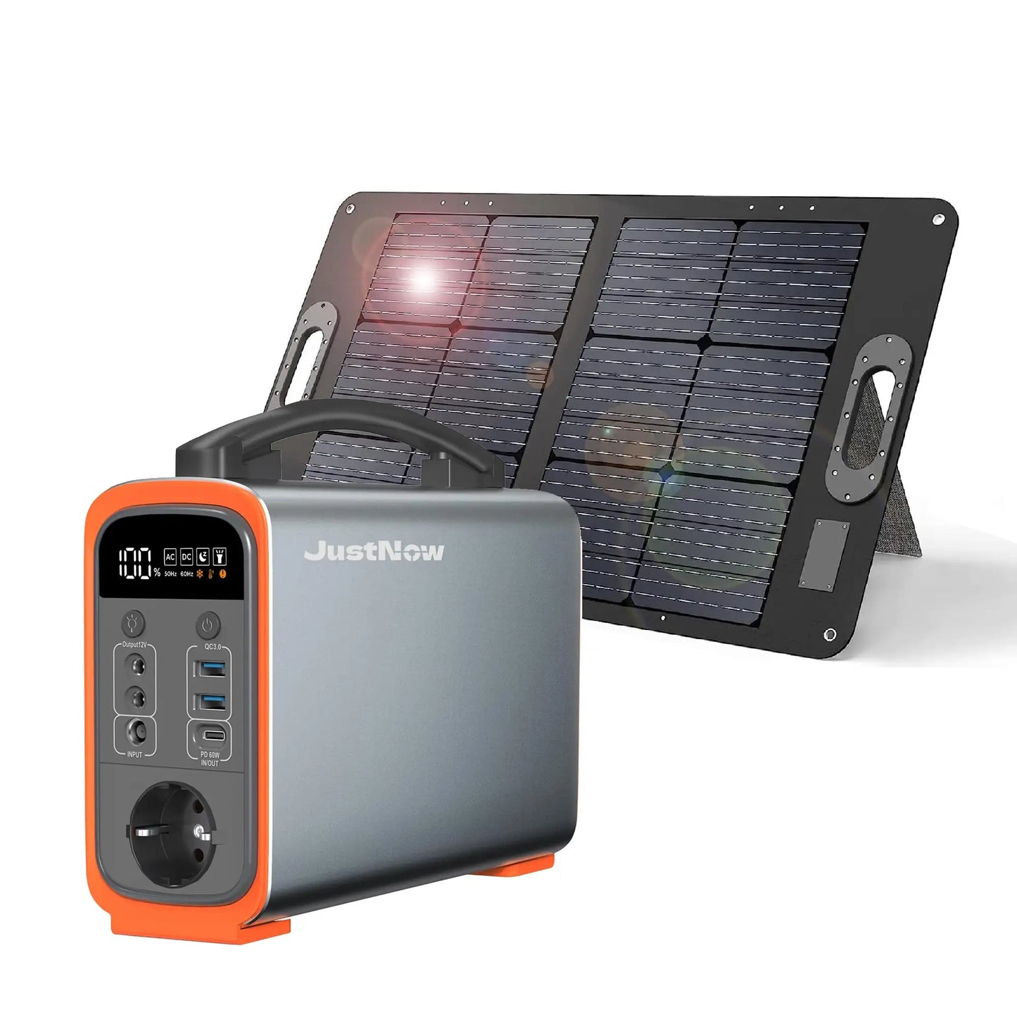 JustNow® Powerstation JNG200 240wh + Solarmodul SP60 60Watt